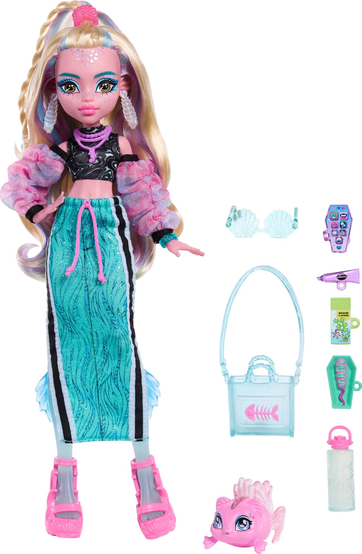 Blue Doll with Pet Piranha I101521