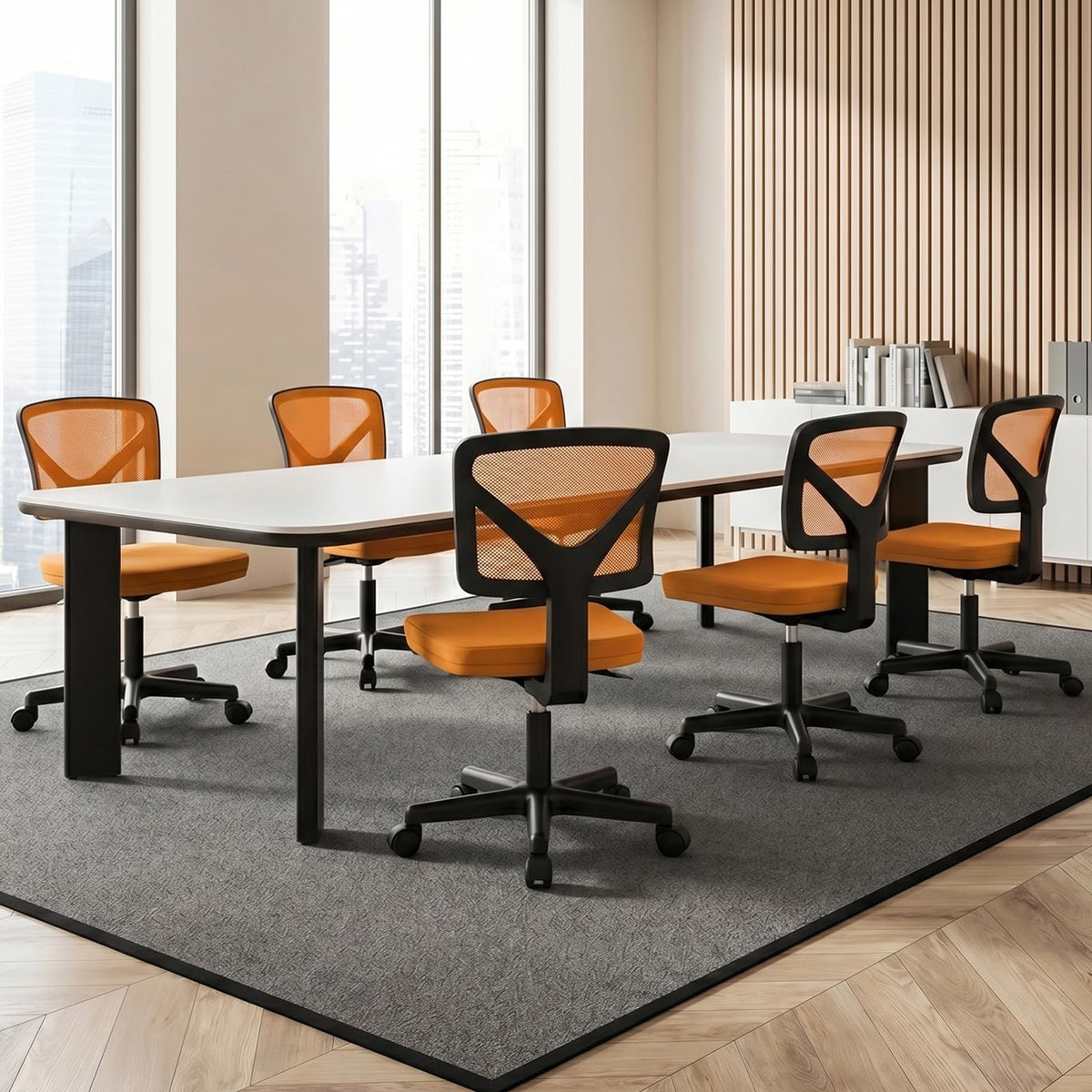 Armless Ergonomic Home Office Chair Q8091