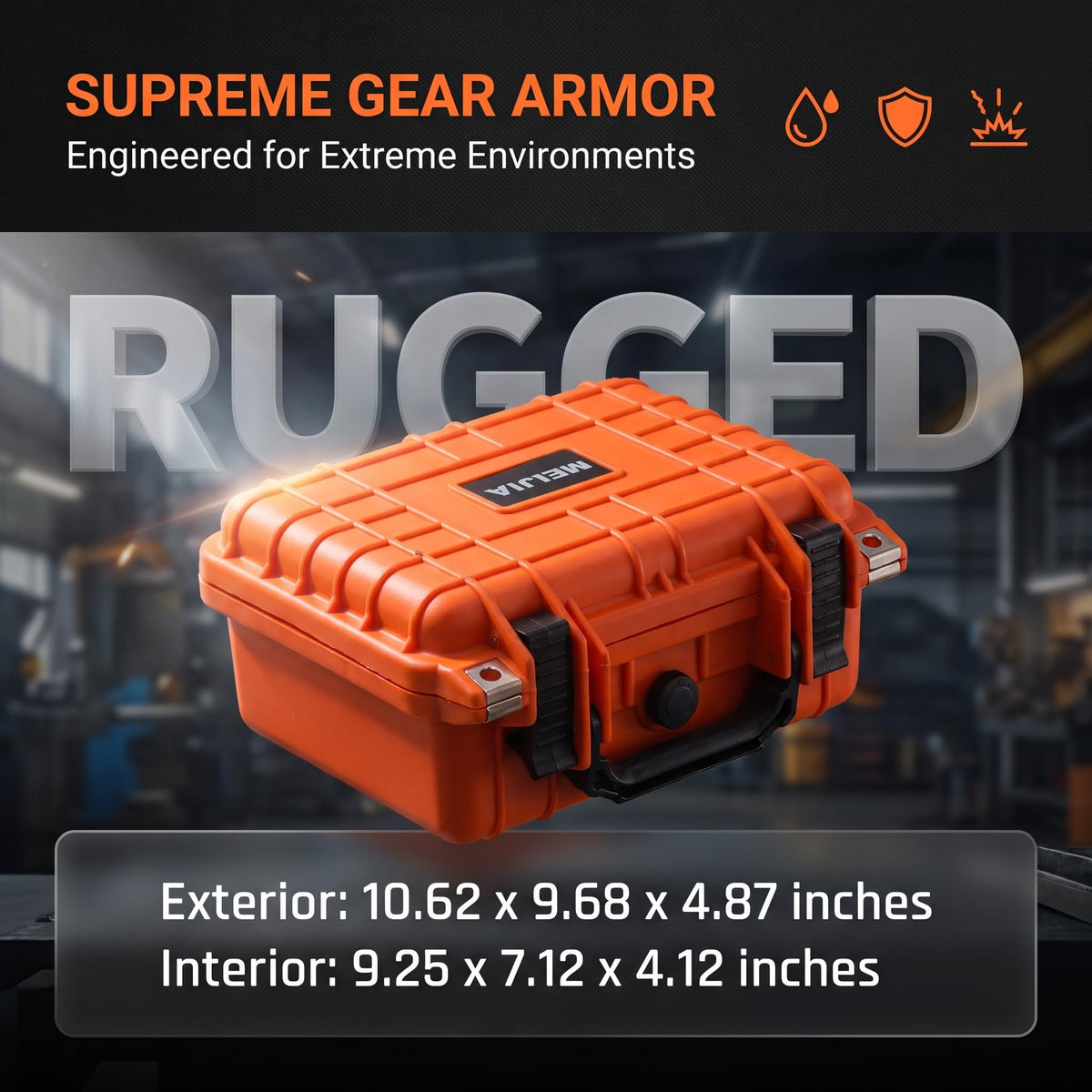 Portable IP67 Waterproof Protective Case with Customizable Foam D4553