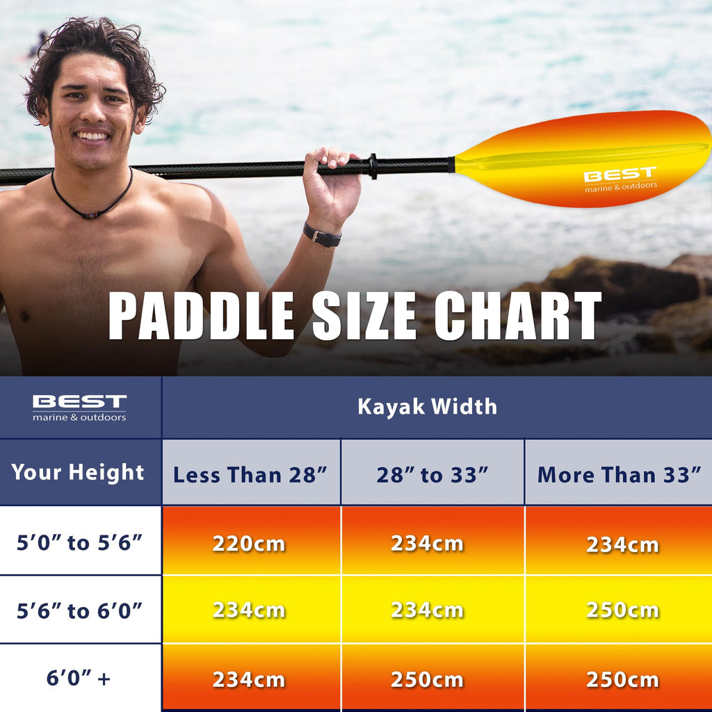 Carbon Fiber 2-Piece Kayak Paddle H567466