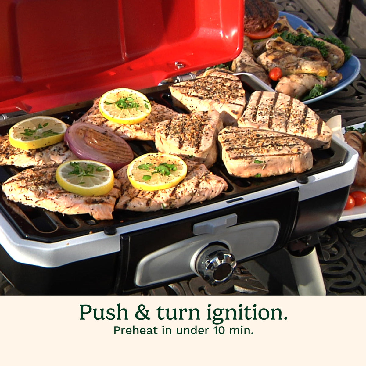 Portable Gas Grill, 150 Sq. In. 5,500 BTU Red G14474