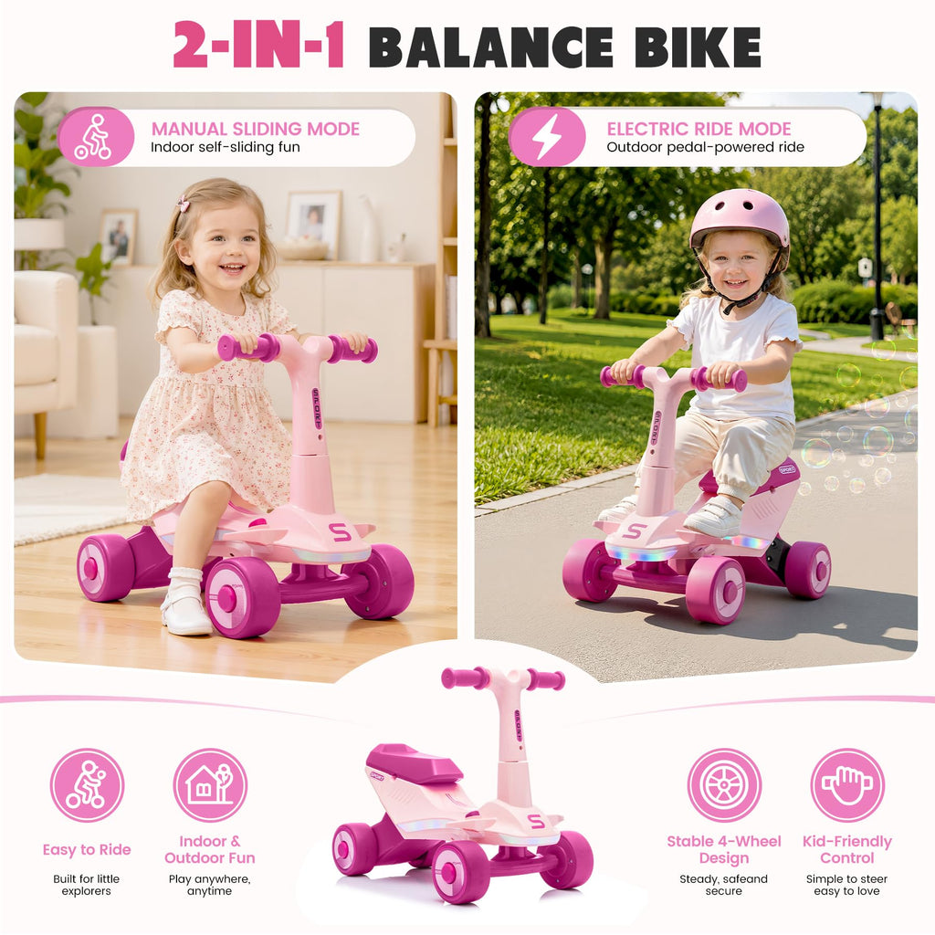 Electric Baby Balance Bike with Bubble Machine J4671