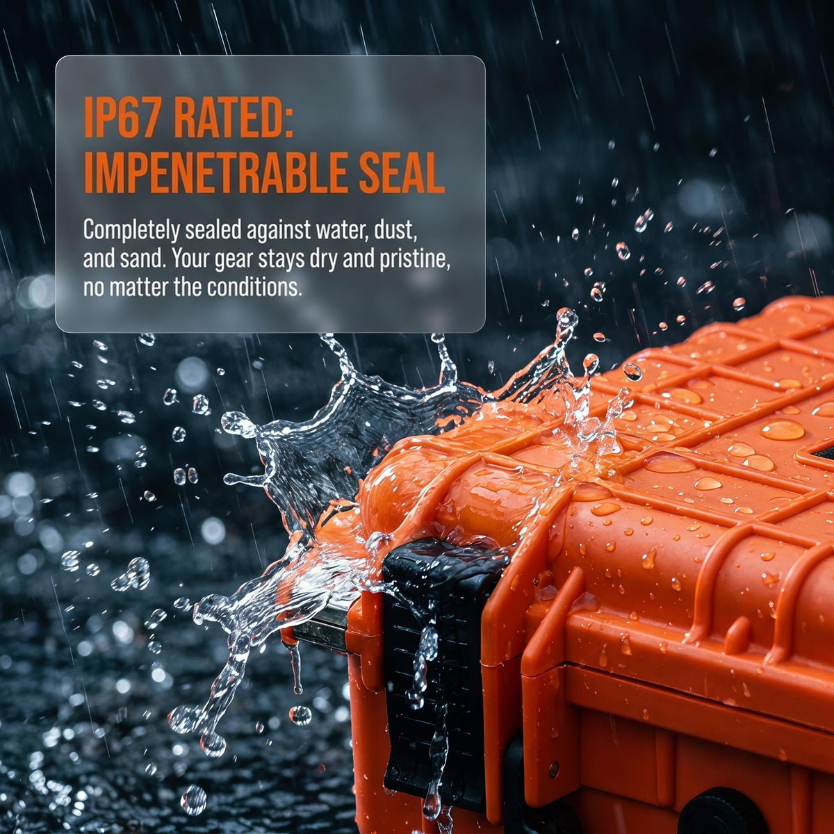 Portable IP67 Waterproof Protective Case with Customizable Foam D4553