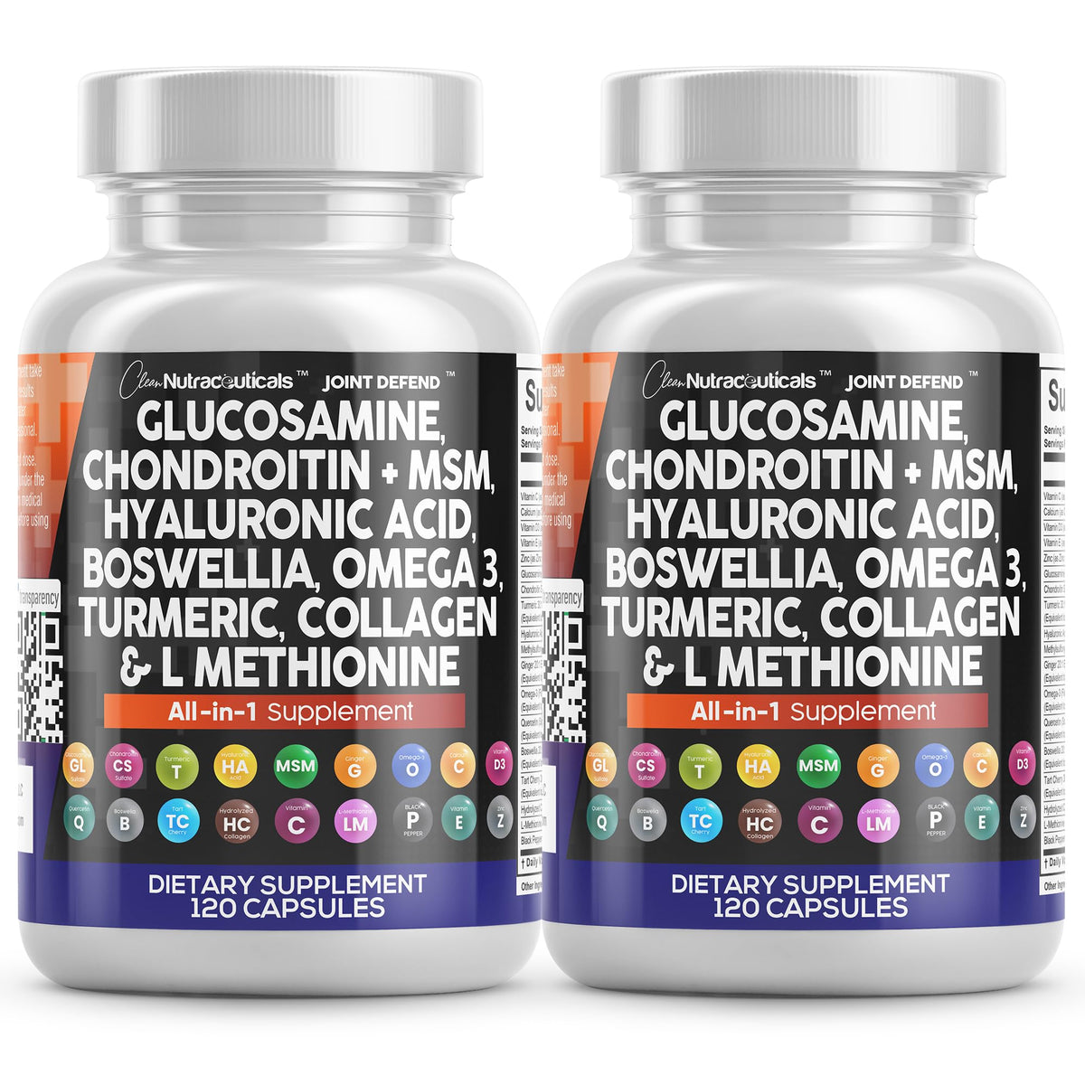 Glucosamine Chondroitin MSM 1500mg with Turmeric Curcumin Supplement Y649335
