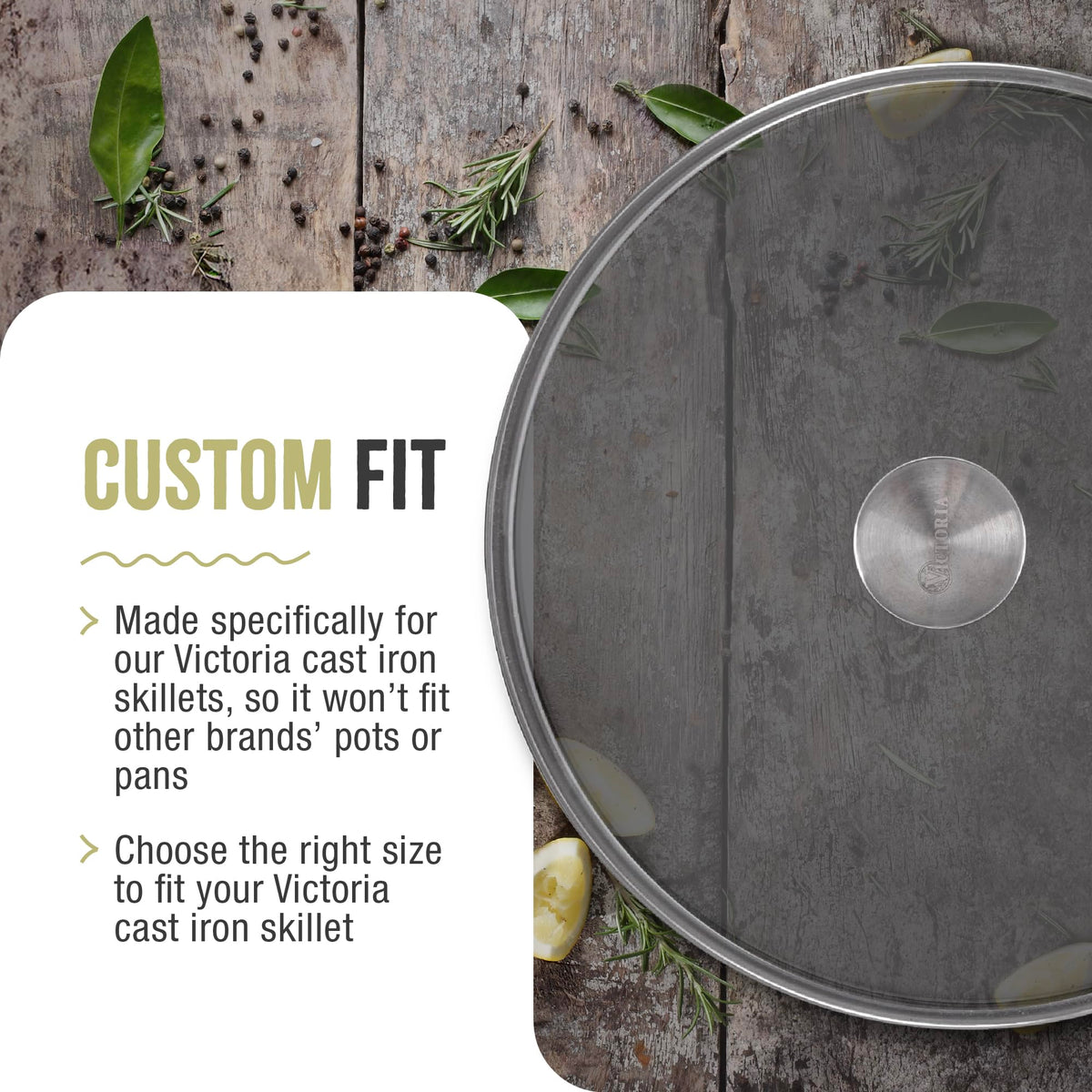 9.5-Inch Glass Lid for 10-Inch Cast Iron Skillet B273444