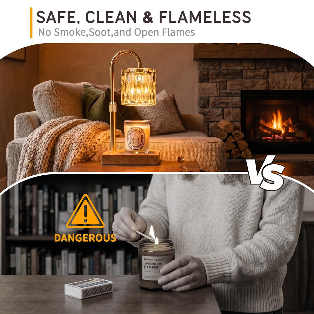 Adjustable Dimmable Candle Warmer Lamp with Timer F919