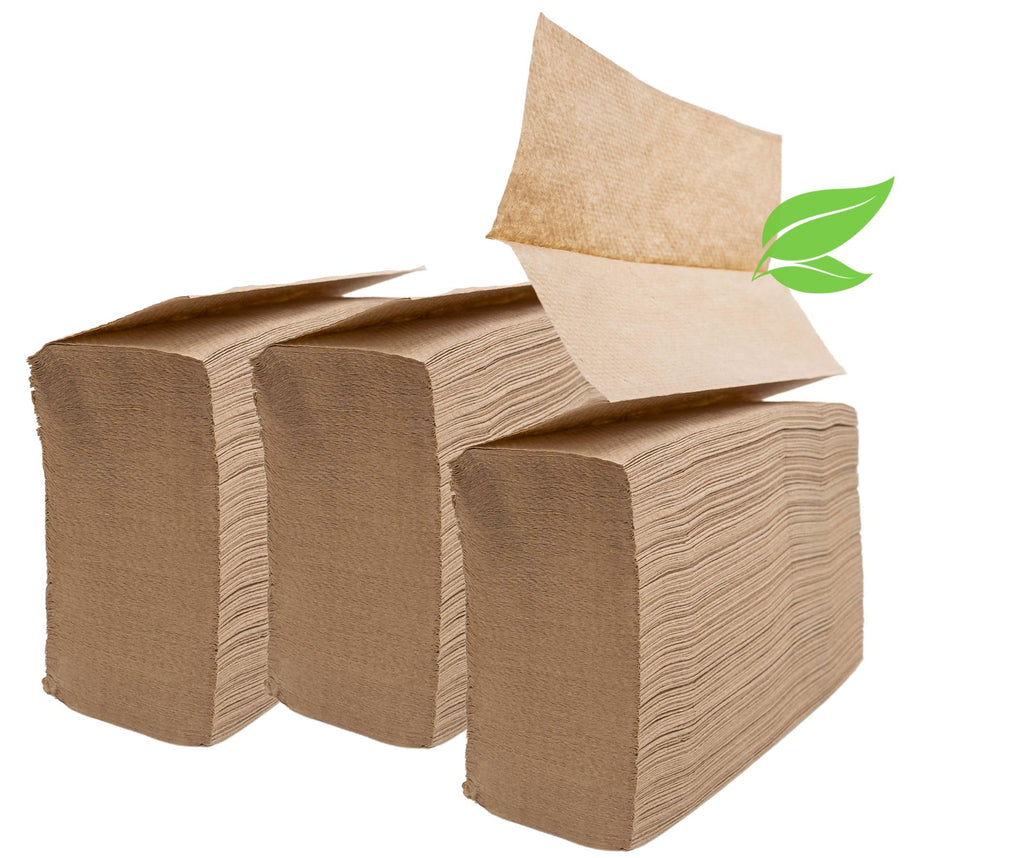 Brown Unbleached Z-Fold Paper Towels 1000ct Z9914