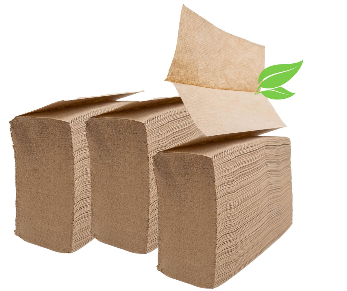 Brown Unbleached Z-Fold Paper Towels 1000ct Z9914