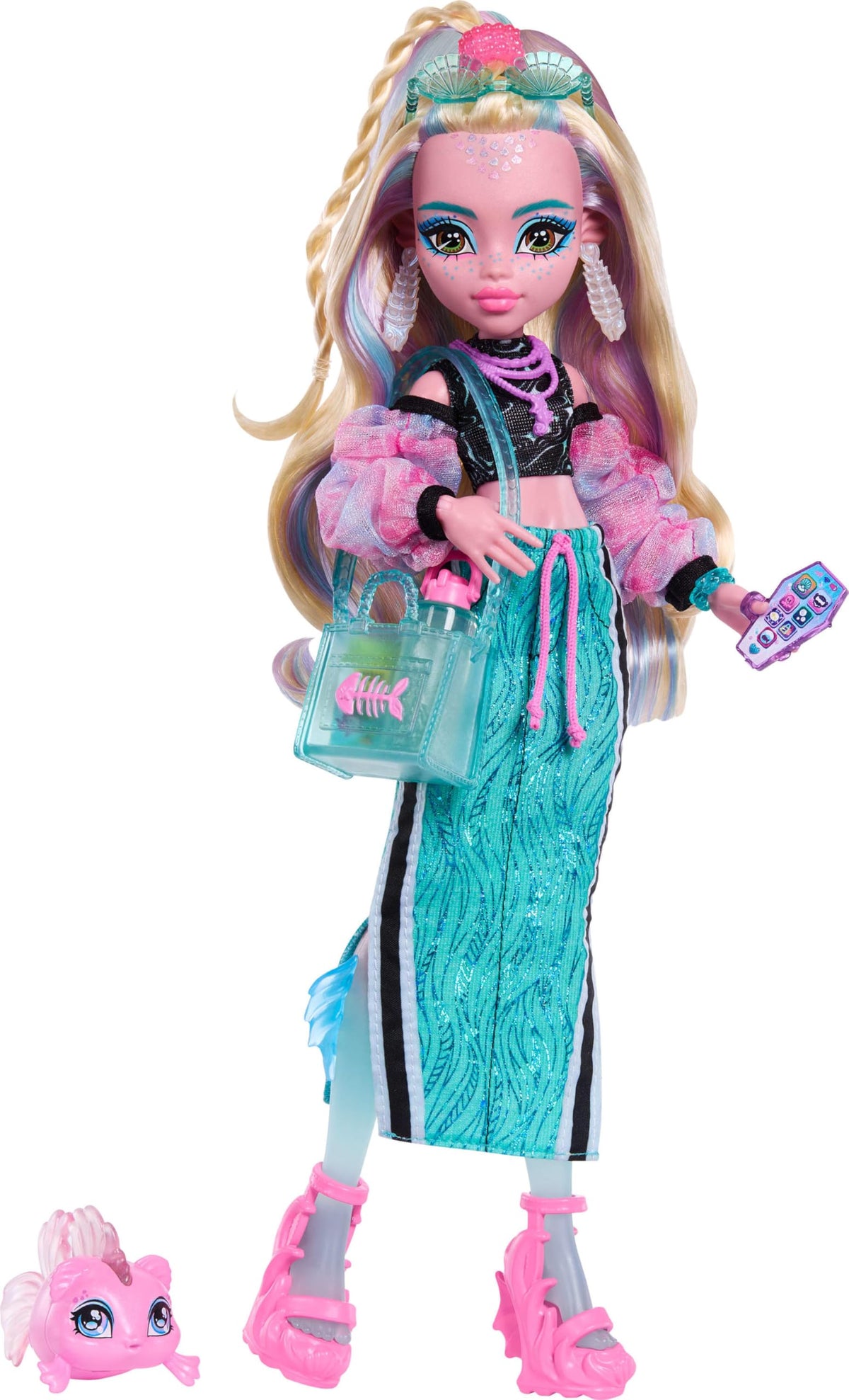 Blue Doll with Pet Piranha I101521
