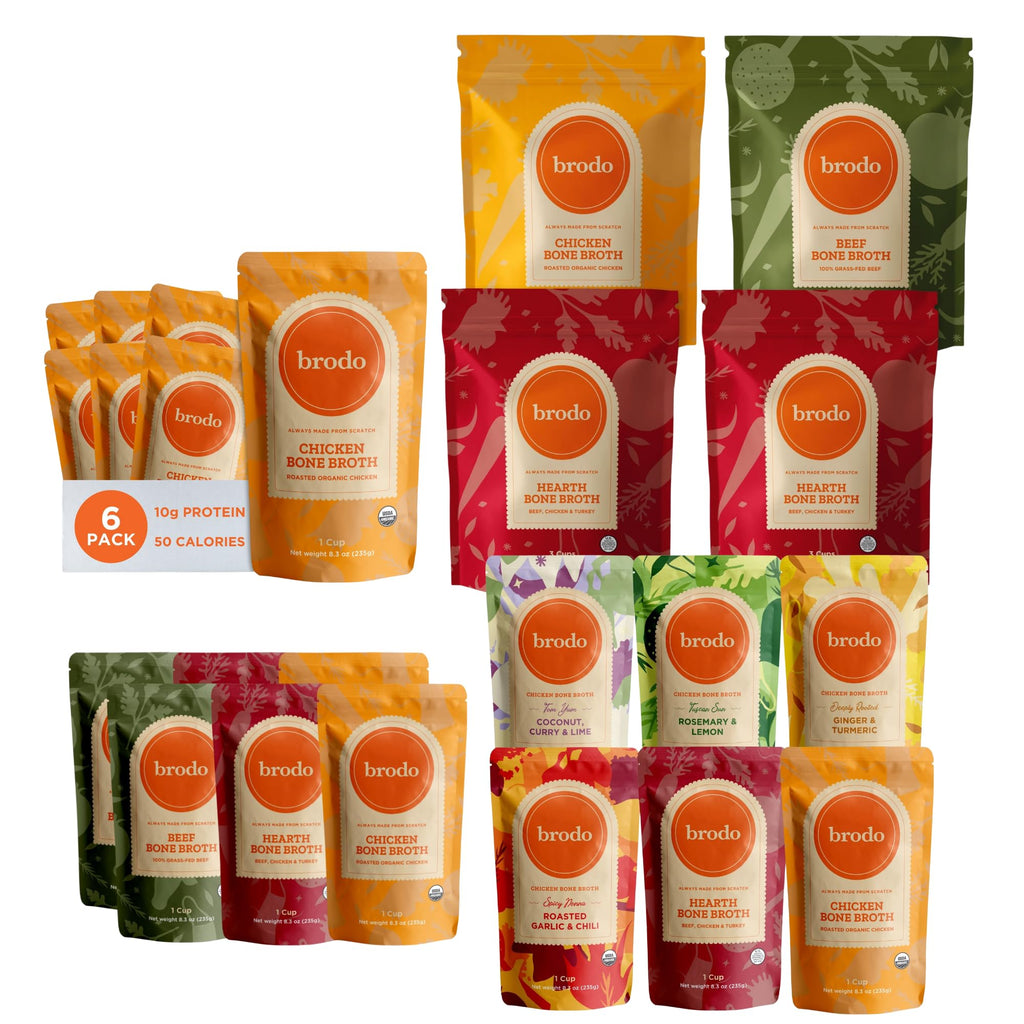 Chicken Bone Broth Variety Pack 30 Cups K14284