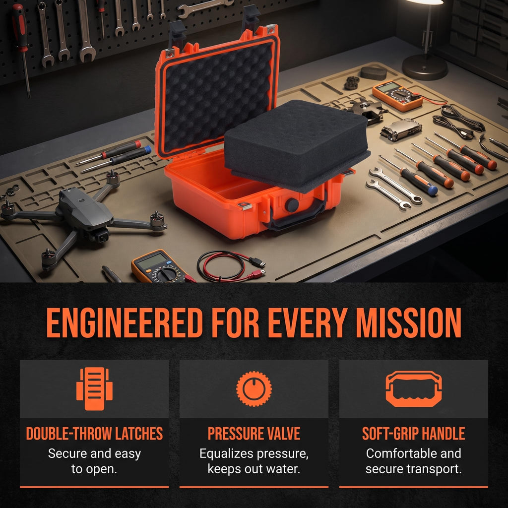 Portable IP67 Waterproof Protective Case with Customizable Foam D4553