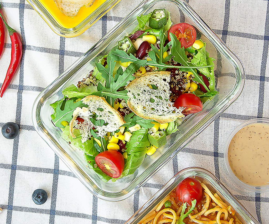 30 oz Glass Food Storage Containers with Lids A71166