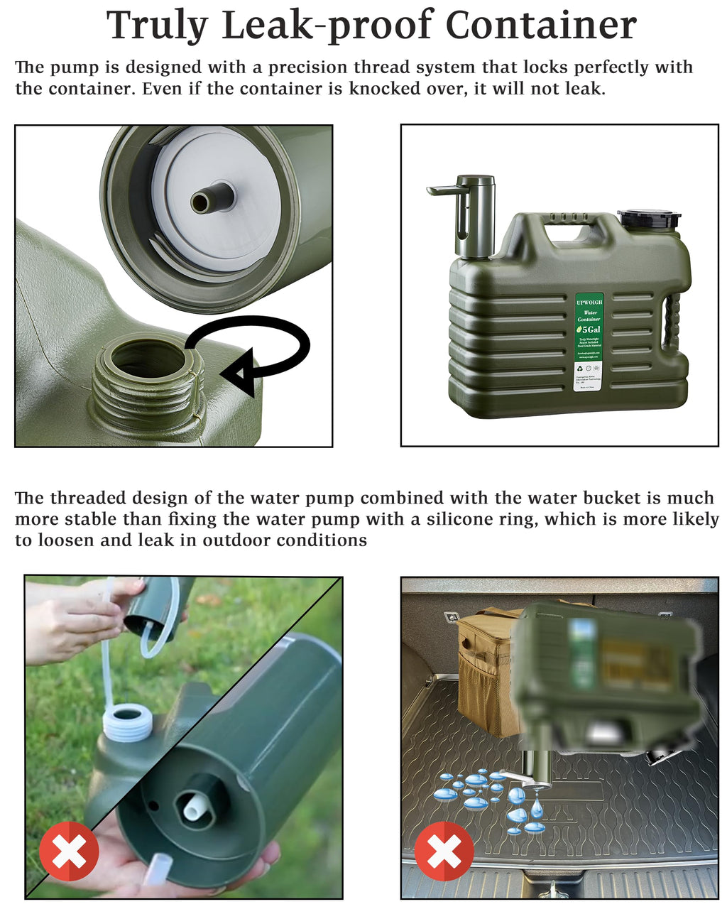 5 Gallon Water Jug with Rechargeable Touch Pump J220