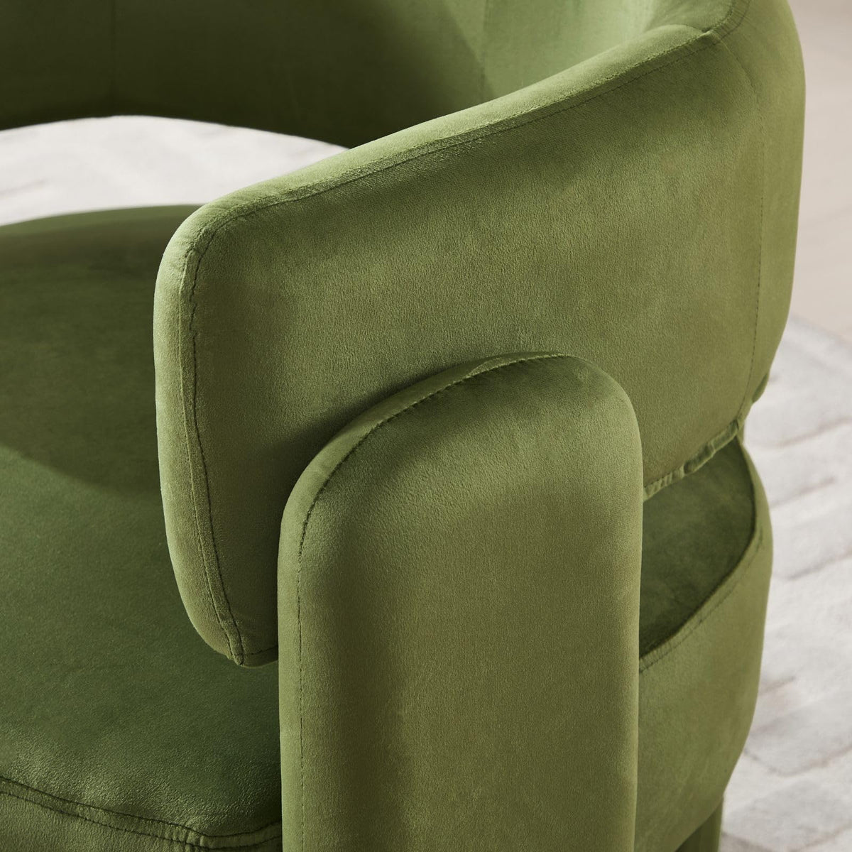Set of 2 Green Upholstered Accent Chairs with Arms R927776