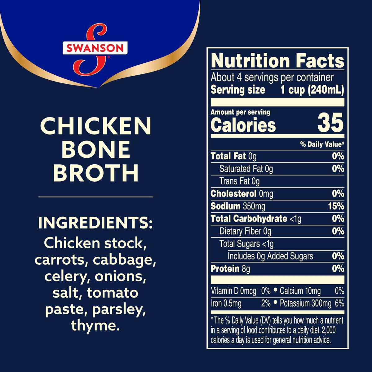Chicken Bone Broth 32 oz Carton Pack of 2 J380