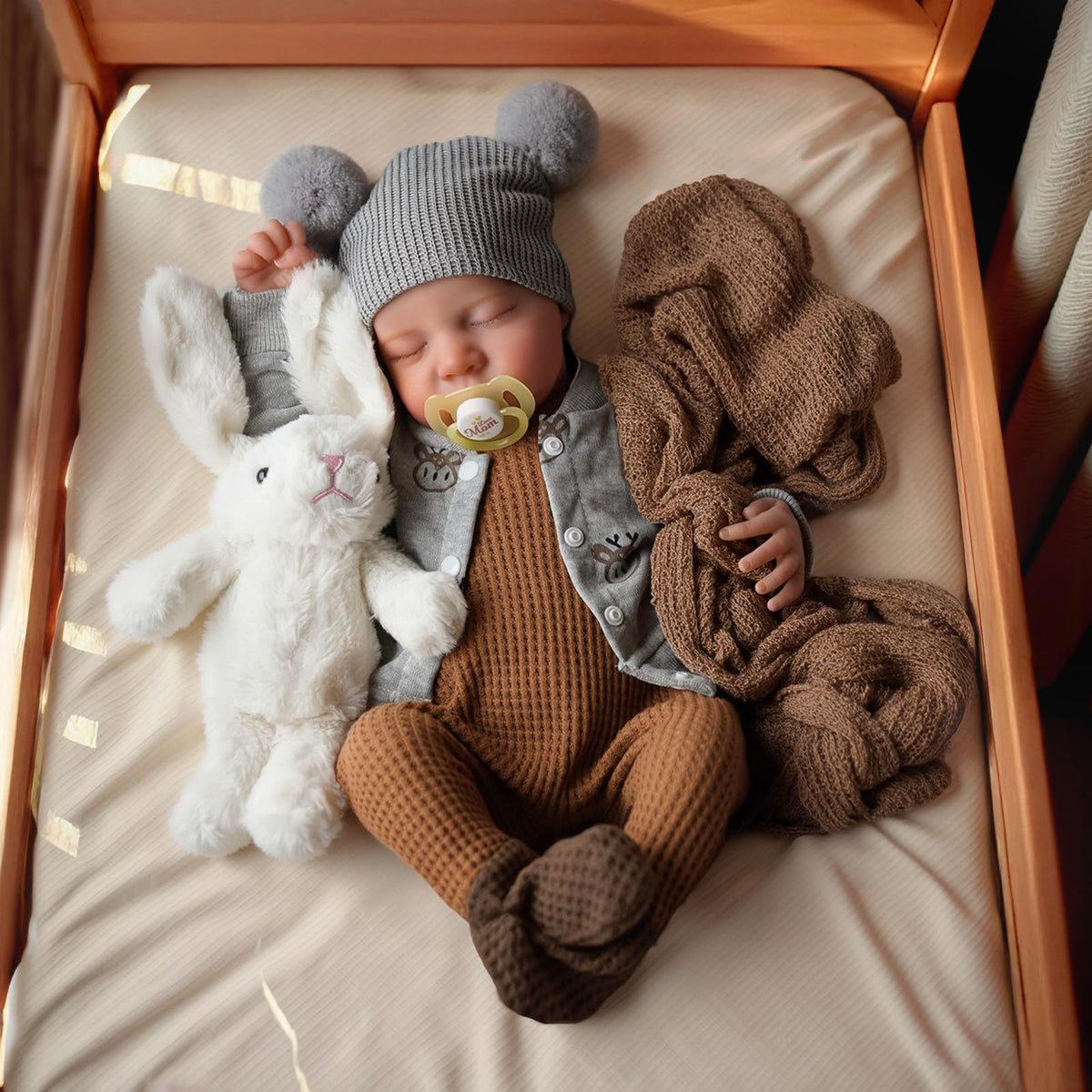 20 Inch Full Vinyl Closed-Eye Newborn Baby Doll F155