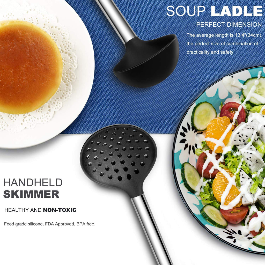 Silicone and Stainless Steel Kitchen Utensil Set S13374