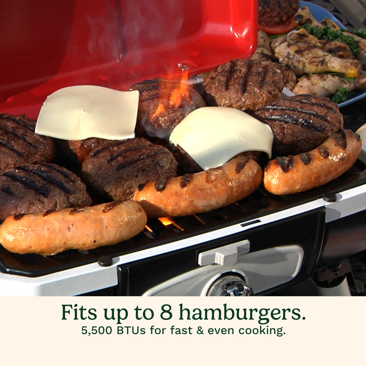 Portable Gas Grill, 150 Sq. In. 5,500 BTU Red G14474