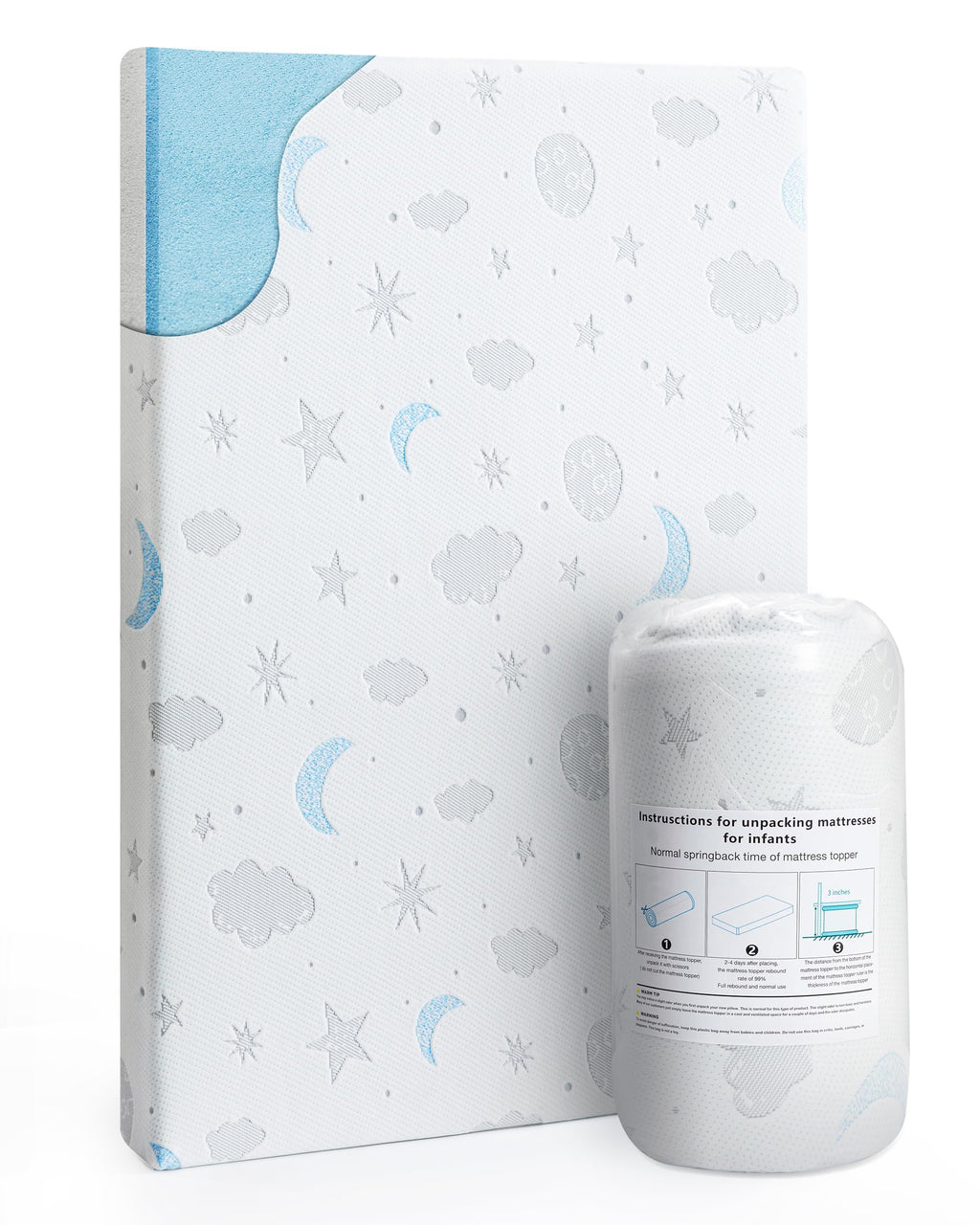 38x26'' Breathable Soft Plush Memory Foam Pack and Play Mattress P1187