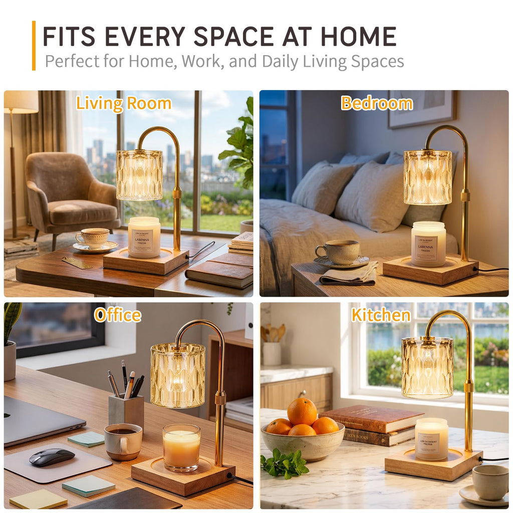 Adjustable Dimmable Candle Warmer Lamp with Timer F919