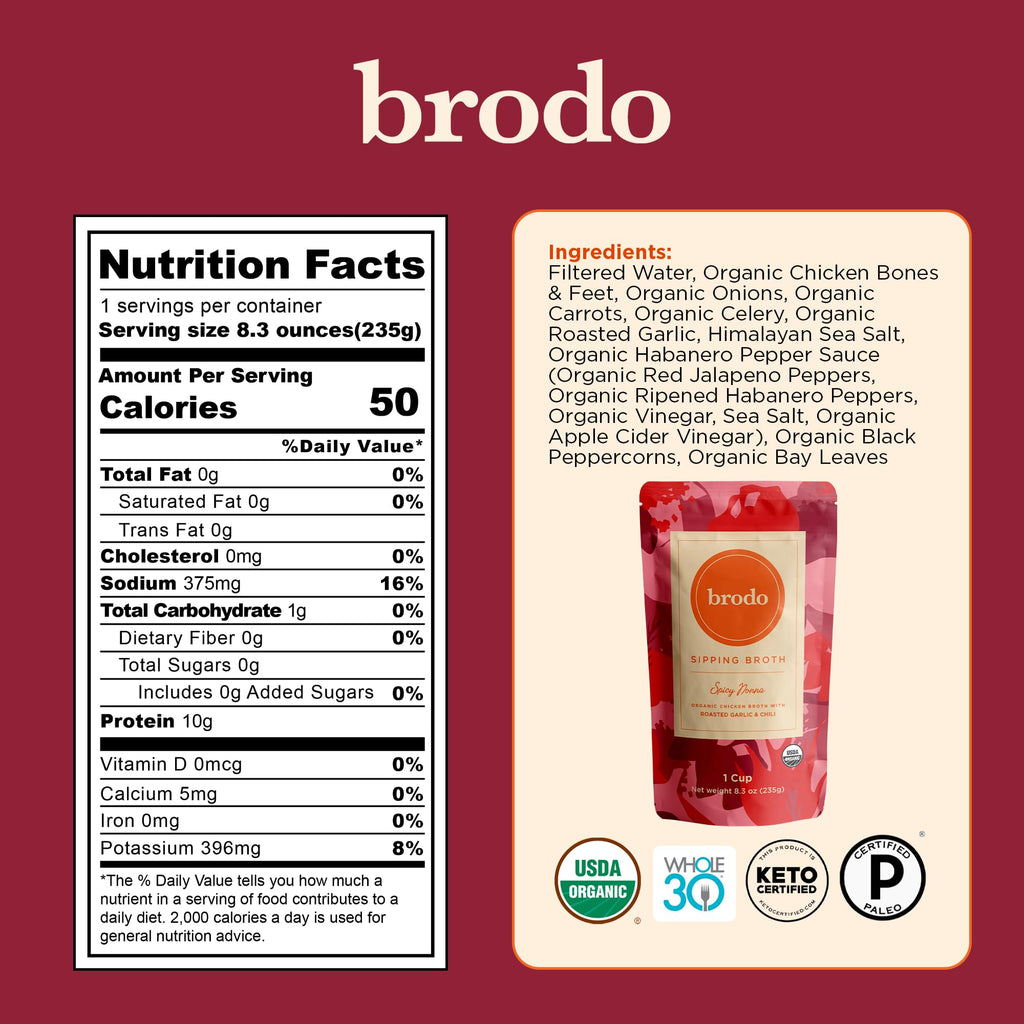 Chicken Bone Broth Variety Pack 30 Cups K14284