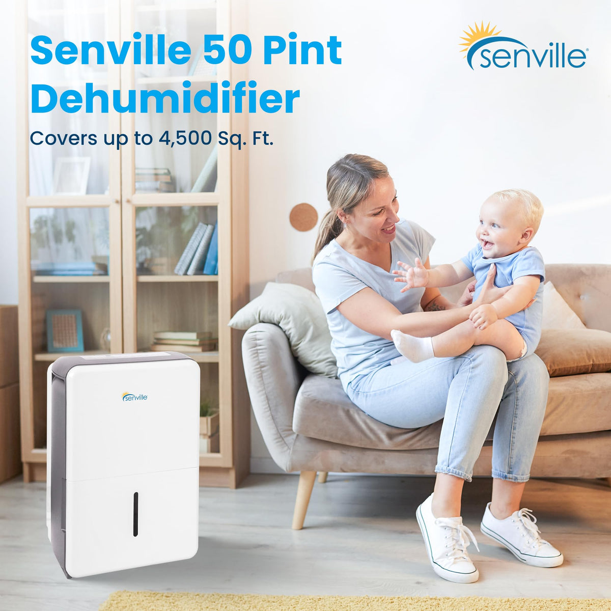 White 50 Pint Dehumidifier H7041