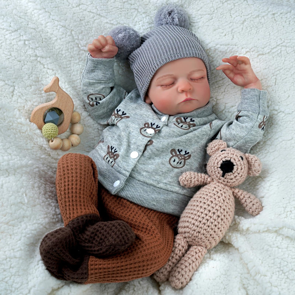 20 Inch Full Vinyl Closed-Eye Newborn Baby Doll F155