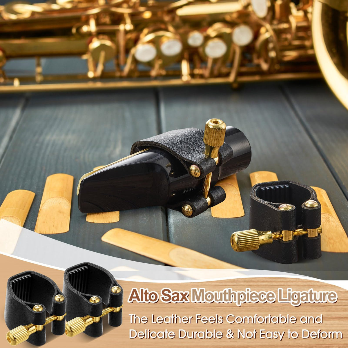 2 Pcs Alto Sax Ligature X483