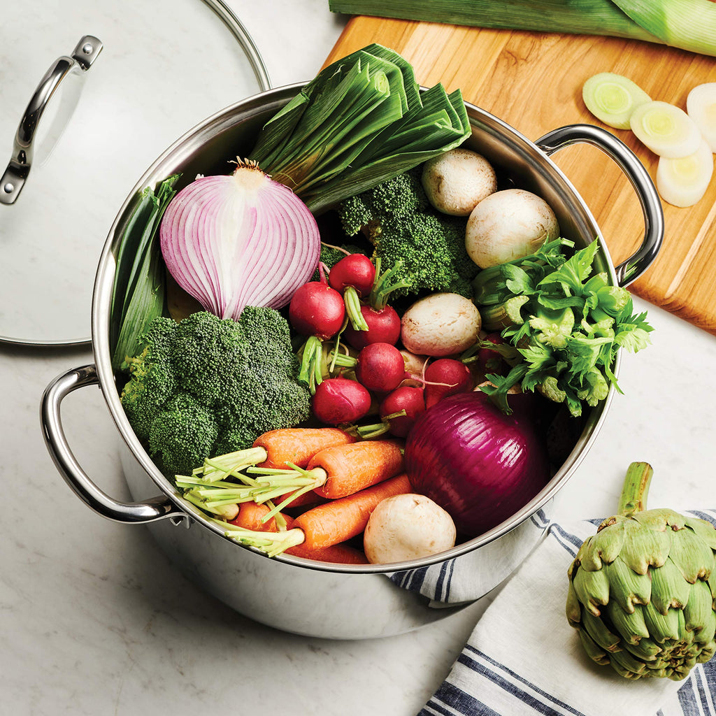 16-Quart Stainless Steel Stock Pot with Lid E920