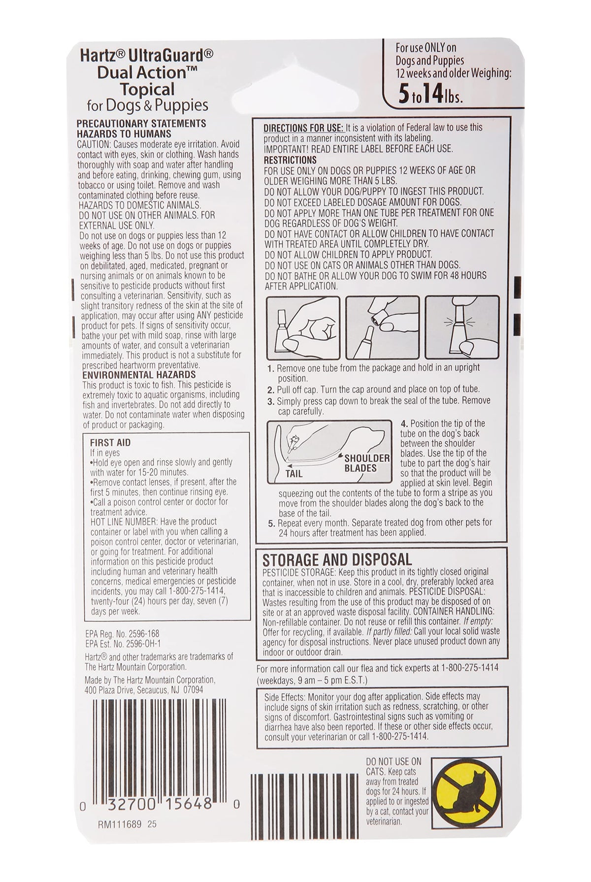 Flea & Tick Topical Dog Treatment 6 Months 5-14 Pound Dogs 6-count O181