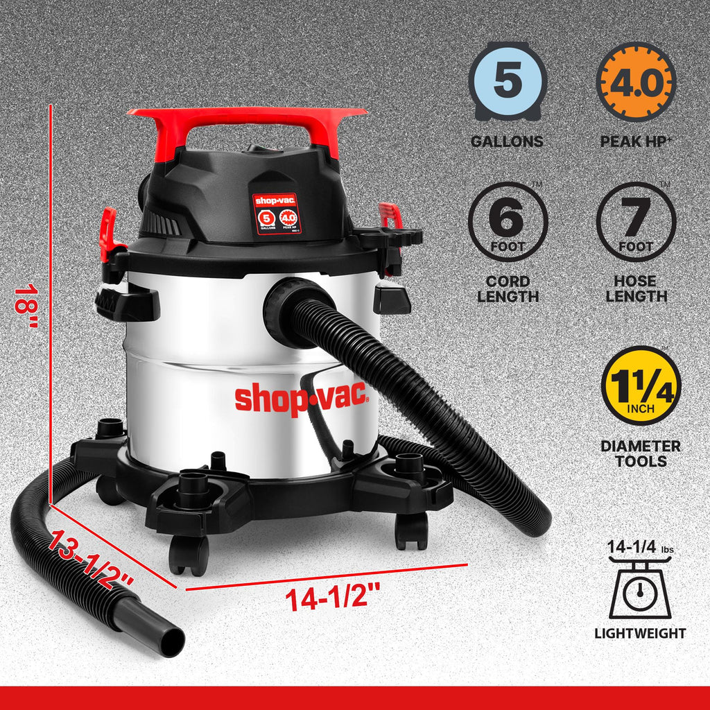 Wet/Dry Vacuum with Blower, 5 Gallon, 4 Peak HP H845343