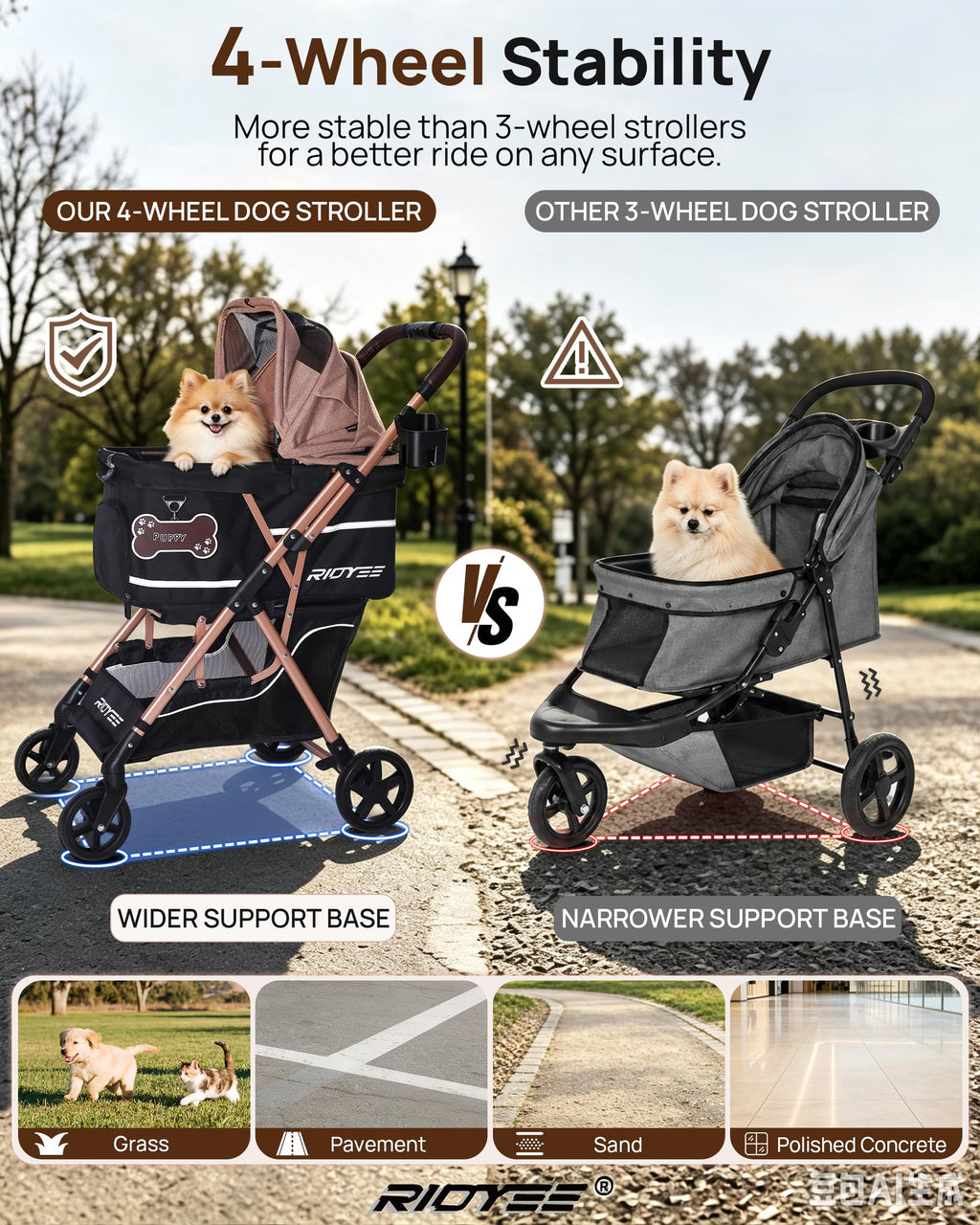 Foldable Dog Stroller B24557