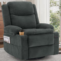 Gray Swivel Rocker Recliner with Massage & Heat Y637