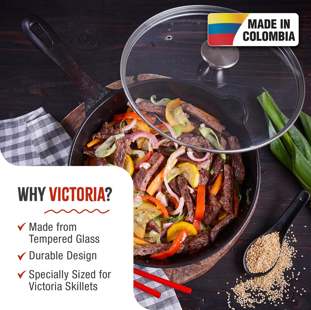 9.5-Inch Glass Lid for 10-Inch Cast Iron Skillet B273444